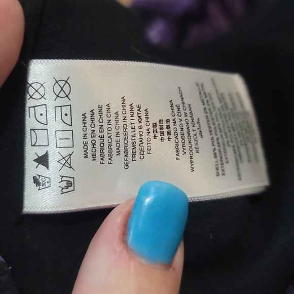 Michael kors Purple black Paisley sheer long sleeve Top blouse xl - Picture 6 of 6